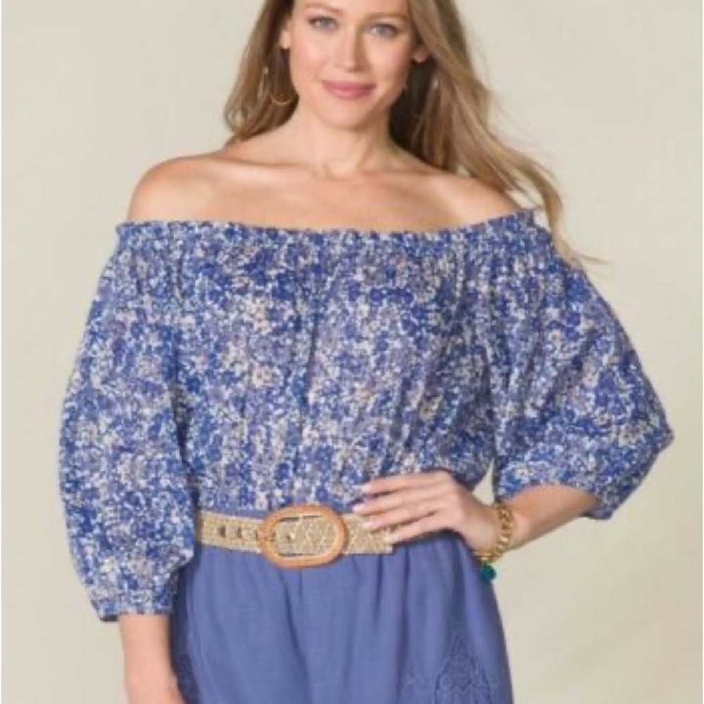 Matilda Jane Good Hart Canyon Floral off the shoulder top size medium NWT